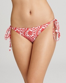 Milly's floral batik print bikini brings island style stateside. Add earthy accessories and woven sandals to get in touch with your inner hippie chick.