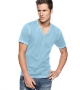 Make a statement with this style staple.  The henley is an indispensable part of any man's casual wardrobe.