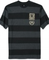 Step up your casual look with this striped DC Shoes logo tee.