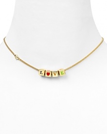 Juicy Couture Girls' Love Block Necklace