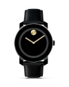 Large Movado BOLD watch with gold-accented black dial.