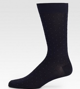 Pin-dot socks made from pima cotton with a touch of stretch.Mid-calf height75% pima cotton/25% polyamideMachine washMade in Italy