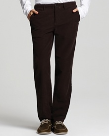 Classic fit corduroy pant with five pocket styling for a relaxed, denim-inspired look and feel.