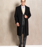 Top drawer: Lauren by Ralph Lauren tailors the Columbia, this wool/cashmere blend topcoat, with a button stance that draws attention to the face and neck.