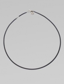 From the Chain Collection. A thin chain of blackened sterling silver is at once bold and delicate.Sterling silver Length, about 17 Lobster clasp Imported