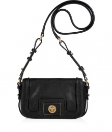 Get of-the-moment style with this modern classic crossbody bag from Marc by Marc Jacobs - Front flap with logo turn-lock closure, tonal stitching, long shoulder strap, gold-tone hardware - Pair with an elevated jeans-and-tee ensemble or a casual cocktail look