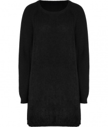 With its clean silhouette and modern textural angora front, Vanessa Bruno Ath?s knit dress is a chic choice for taking works looks into cocktails - Rounded neckline, long sleeves, ribbed trim - Contemporary straight fit - Wear with opaque tights and boots to work, or for cocktails with pin heels and statement clutches