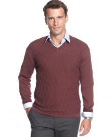 Update your fall layers this season with this slim-fitting sweater from Hugo Boss.