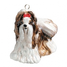 A lovely gift for any Shih Tzu owner, the Pet Set dog ornaments from Joy to the World are endorsed by Betty White to benefit Morris Animal Foundation. Each hand painted ornament is packed individually in its own black lacquered box.