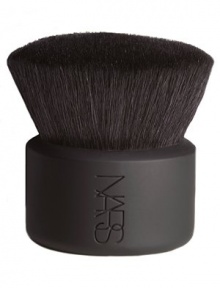 Super black goat hair in a large, dense dome shape perfect for loose powder application, buffing and blending. 