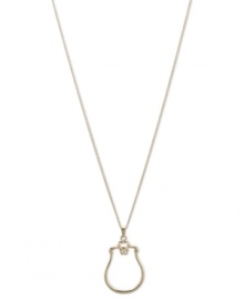 Fossil's understated approach pays off in this charm necklace. Crafted from gold-tone mixed metal, the chain features flower detail and a lobster-claw closure with a vintage-inspired charm at the center. Approximate length: 20 inches + 2-inch extender. Approximate drop: 1-1/3 inches.