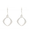 Accent your look with chic, simple style. Earrings by Kenneth Cole New York feature a cut-out, diamond-shaped drop set in silver tone mixed metal. Approximate drop: 1-1/4 inches.