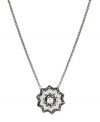 Standout style. Judith Jack's cubic zirconia (1/2 ct. t.w.), marcasite and crystal pendant will add glitz and glamour to any evening ensemble. Crafted in sterling silver. Approximate length: 16 inches. Approximate drop: 3/4 inch.