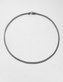 A simply elegant style in sleek sterling silver; perfect on it's own or with your favorite enhancer. Sterling silverLength, about 20Lobster clasp closureImported 