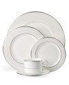 A sweet lace pattern combines with platinum borders to add graceful elegance to your tabletop. The classic shape and pristine white shade make the Venetian Lace place settings a timeless addition to any meal. From Lenox's dinnerware and dishes collection. Qualifies for Rebate