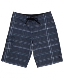 Prep for some sun in the fun with these plaid board shorts from O'Neill.