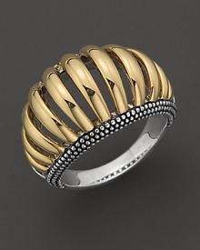 Sterling silver and 18K yellow gold domed ring from the Lagos Interlude Collection.