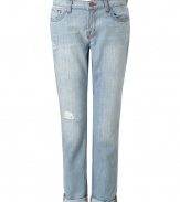 Perfectly washed in super soft denim, J Brand Jeans boyfriend jeans are a four-season staple perfect for giving your look that effortless-cool edge - Classic five-pocket style, zip fly, button closure, belt loops - Slouchy boyfriend fit - Wear rolled up with feminine silk tees, blazers and ankle boots