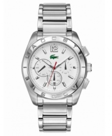 Be bold with Lacoste: this classic steel watch is built with chronograph tech for all-day precision.