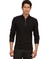 This sleek mock neck sweater from Kenneth Cole New York will add classy style to your winter wardrobe.