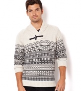 Dress in classic comfort with a cotton sweater from Nautica.