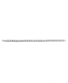 Truly eye-catching beauty by CRISLU. This tennis bracelet features round-cut cubic zirconia (10 ct. t.w.) set in sterling silver with a platinum finish. Approximate length: 7 inches.