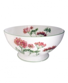 A natural for casual dining, the Althea Nova vegetable bowl by Villeroy & Boch features durable porcelain planted with delicate herbs for a look that's fresh from the garden. With green trim.