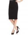 Upgrade your work wardrobe with this chic Style&co. pencil skirt featuring ribbed details throughout. Pair it with stilettos for added drama!