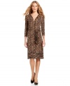 Channeling exotic style from deep in the jungle, this MICHAEL Michael Kors petite dress offers up a bold mix of animal prints paired with an alluring lace-up neckline. Add it to your work-wear rotation by pairing it with classic pumps for a polished touch.