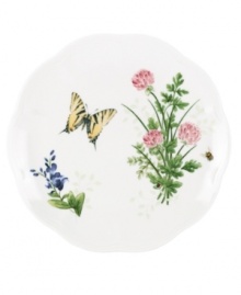 Fresh from the garden, the Butterfly Meadow Herbs accent plates from Lenox feature sturdy porcelain with flowering herbs and a delicately scalloped edge. Qualifies for Rebate