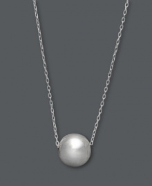 Round out your look with smooth curves. This versatile and polished pendant highlights a shiny bead slide (8 mm) strung from a delicate chain. Crafted in sterling silver. Approximate length: 18 inches.