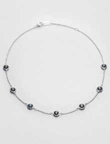 From the Rock Candy Collection. Faceted round London blue topaz stones are dotted along a delicate chain of sterling silver.London blue topazSterling silverLength, about 16-18 (adjustable)Lobster claspImported