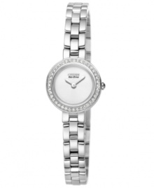 Embrace everyday sparkle. This Citizen watch shines with Swarovski elements and light-powered Eco-Drive technology.