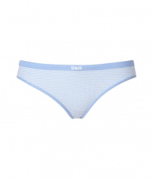 Feel comfortable and stylish in these classic striped panties from D&G Dolce & Gabbana - Waistband with logo, all-over stripe print, slim cut - Perfect under any outfit