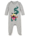 Your little knight-in-training will sleep soundly in this soft cotton onesie from Little Marc Jacobs.