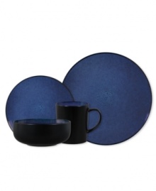 China stoneware reactive glaze dishwasher and microwave safe. Service for 4 includes; dinner plate, salad plate, bowl and mug.Not returnable to stores.