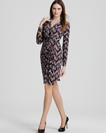 MICHAEL Michael Kors Printed Faux Wrap Dress