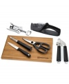 Cover the basics. From cutting board to sharpener to corkscrew, this essentials set stocks your space with the tools you'll need and want everyday. Made in Germany and crafted from the finest materials, this durable collection is exactly what the sophisticated chef demands.