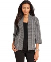 Easy to layer and always classic in chic cable-knit, Charter Club's open-front cardigan is a wardrobe staple.