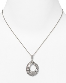 Add a shapely dose of elegance to a sweater or favorite dress with this simple pendant from Carolee, accented with delicate crystals.