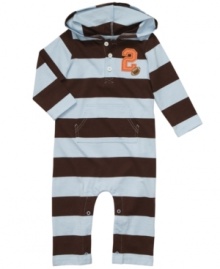 The next big thing. He'll win over all the fans in this sporty coverall from Carter's.