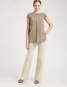 EXCLUSIVELY AT SAKS. Lightweight fabrication meets the elegant wide-leg silhouette for an unbelievable fit.Button closureZip frontSlash front and back pocketsFully linedAbout 34 long52% linen/48% cotton/li> Dry cleanMade in Italy Model shown is 5'10½ (179cm) wearing US size Small. 