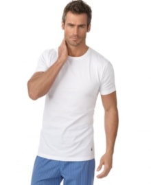 Made from soft cotton jersey, these form fitting solid t-shirts by Polo Ralph Lauren will provide you with all day comfort.  Always great worn solo or as a layer for added warmth.