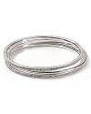 Lauren by Ralph Lauren's sterling silver and crystal bangles are a lesson in simple chic. Wear them alone for classic style or work an armful to channel of-the-moment glamour.