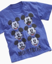 Bring out his different personalities with this darling vintage-style Mickey graphic t-shirt from Epic Threads.