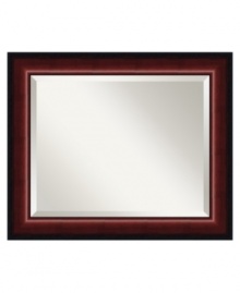 Framed in rich burgundy-hued wood, the Cambridge Mahogany wall mirror is an extraordinary reflection of thoughtful, sophisticated decor. Handsome yet understated, it makes your foyer or living room appear positively grand.