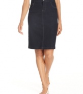 Dressed up or down, Charter Club's dark denim skirt is an instant classic. A comfort waistband provides a secure fit, too!