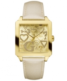 A modern romance: Flaunt your love for all things GUESS with this darling watch.