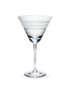 The Library Stripe martini glass is a perfect example of what kate spade does best: Mixing classical design with modern touches. Alternating deep cut bands of frosted and clear crystal combine for a chic sensibility.