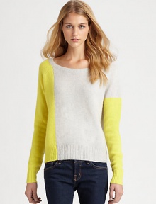 Enliven your knitwear collection with this colorblocked cashmere sweater, defined by a ribbed boatneck and textured finish. Ribbed boatneckLong sleevesRibbed cuffs and hemCashmereDry cleanImportedModel shown is 5'11 (178cm) wearing US size Small.